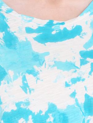 blue printed cotton regular tee - 14367833 - Standard Image - 4