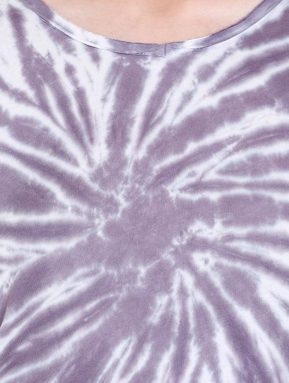 purple printed cotton crop tee - 14367835 - Zoom Image - 4