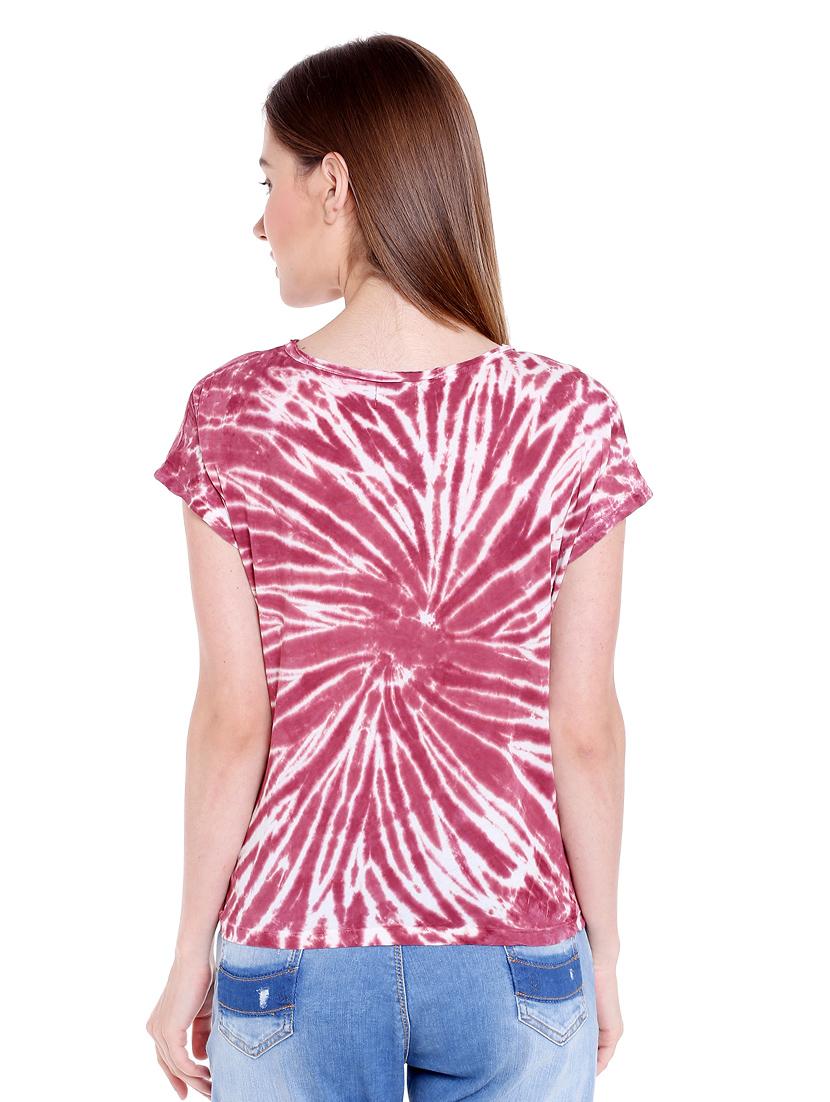 pink printed cotton crop tee - 14367836 - Zoom Image - 3