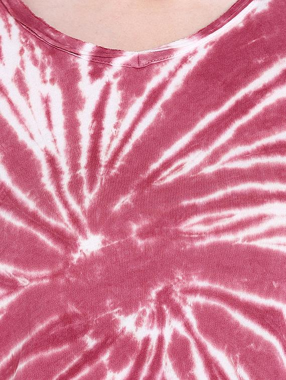 pink printed cotton crop tee - 14367836 - Zoom Image - 4