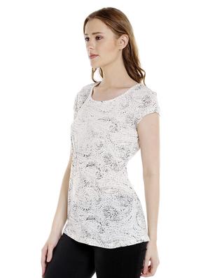 beige printed cotton regular tee - 14367840 - Standard Image - 2