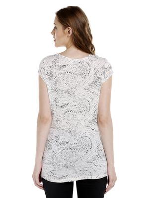 beige printed cotton regular tee - 14367840 - Standard Image - 3