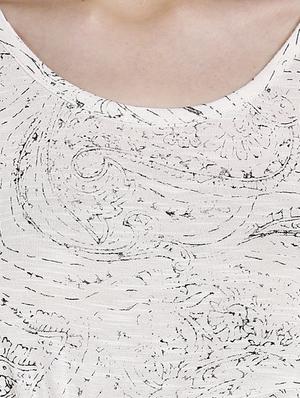 beige printed cotton regular tee - 14367840 - Standard Image - 4