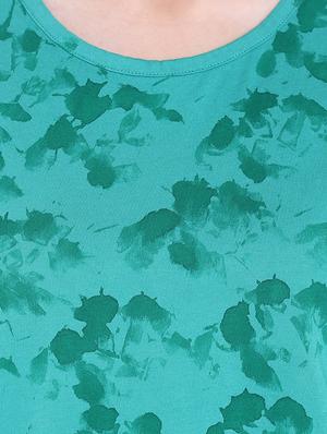 green printed cotton regular tee - 14367841 - Standard Image - 4