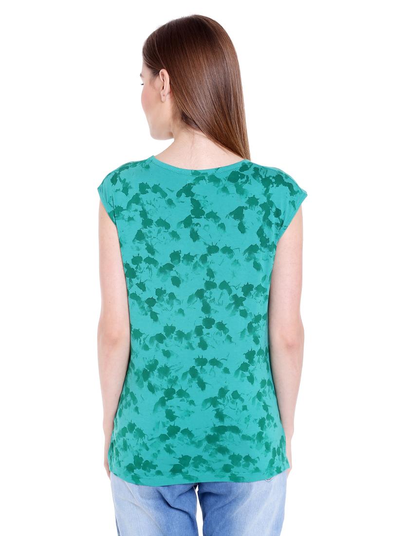 green printed cotton regular tee - 14367841 - Zoom Image - 3