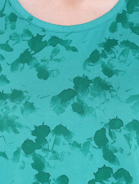green printed cotton regular tee - 14367841 - Zoom Image - 4