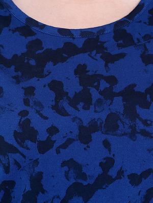 blue printed cotton regular tee - 14367842 - Standard Image - 4
