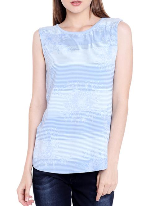 light blue viscose tank top - 14367855 - Standard Image - 1