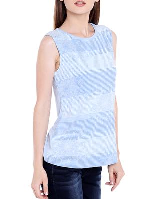 light blue viscose tank top - 14367855 - Standard Image - 2