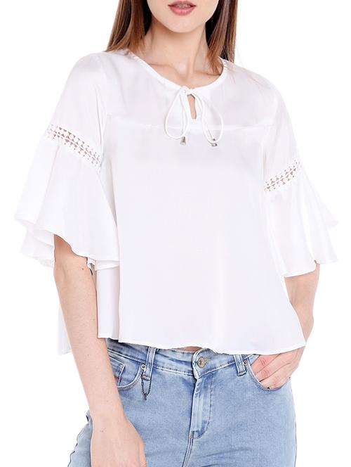 solid white boxy top - 14367862 - Standard Image - 1