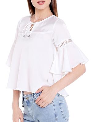solid white boxy top - 14367862 - Standard Image - 2
