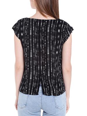 black printed viscose top - 14367866 - Standard Image - 3