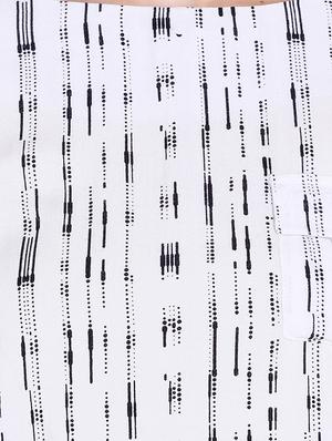 white printed viscose top - 14367867 - Standard Image - 4