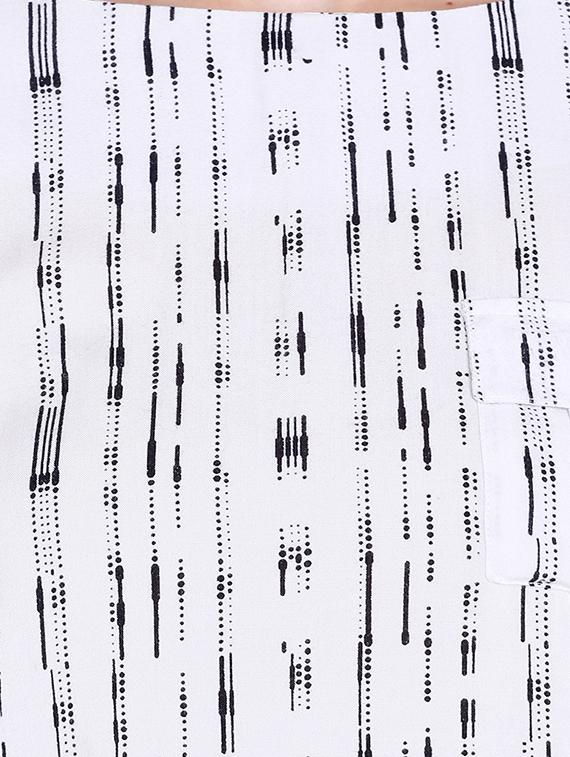 white printed viscose top - 14367867 - Zoom Image - 4