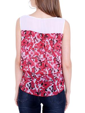 red cotton layered top - 14367868 - Standard Image - 3