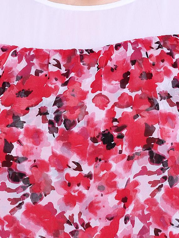 red cotton layered top - 14367868 - Zoom Image - 4