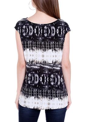 black printed viscose top - 14367869 - Standard Image - 3