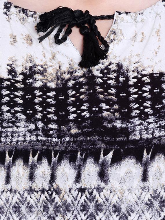 black printed viscose top - 14367869 - Zoom Image - 4