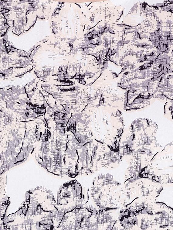 white printed viscose top - 14367870 - Zoom Image - 4