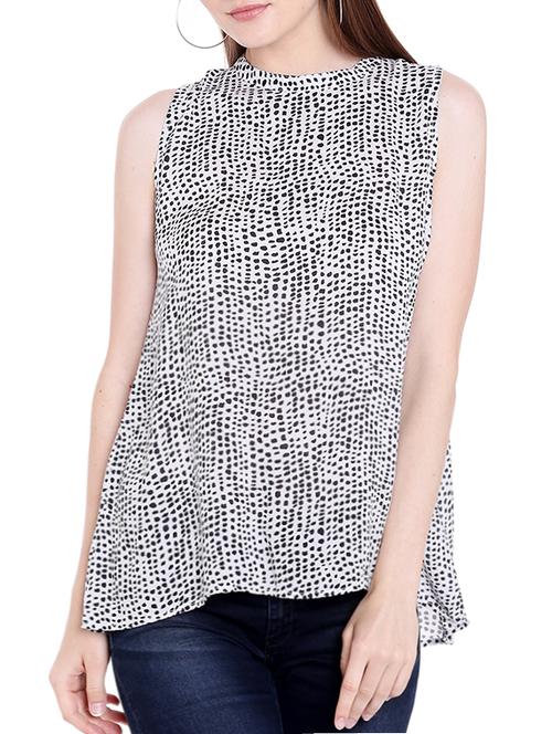 white viscose a line top - 14367871 - Standard Image - 1
