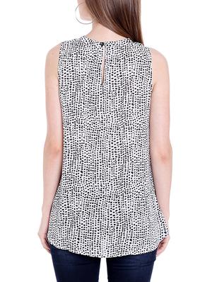 white viscose a line top - 14367871 - Standard Image - 3