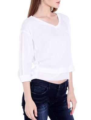 white cotton boxy top - 14367881 - Standard Image - 2
