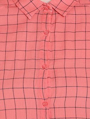 orange gingham check shirt - 14367891 - Standard Image - 4