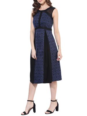 blue fit & flare dress - 14369115 - Standard Image - 2