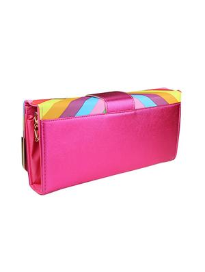 multi colored leatherette regular clutch - 14370609 - Standard Image - 2