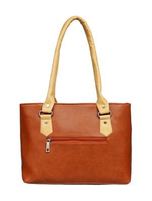 tan leatherette regular handbag - 14371184 - Standard Image - 2
