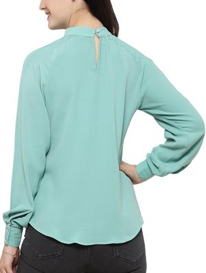 solid blue raglan sleeved top - 14372603 - Standard Image - 3