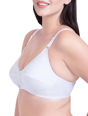 set of 3 white cotton regular bras - 14372849 - Standard Image - 3