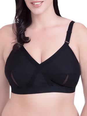 set of 3 black cotton regular bras - 14372852 - Standard Image - 2
