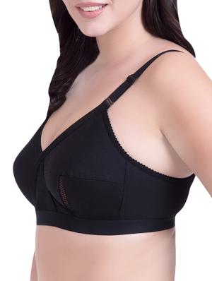 set of 3 black cotton regular bras - 14372852 - Standard Image - 3