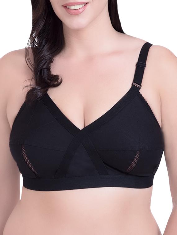 set of 3 black cotton regular bras - 14372852 - Zoom Image - 2