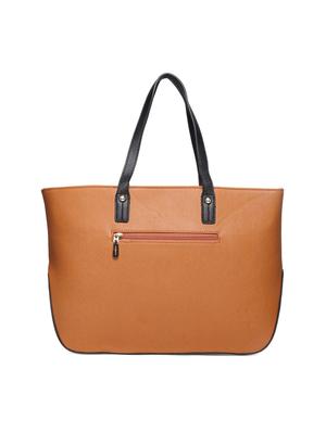 brown leatherette regular handbag - 14373237 - Standard Image - 2
