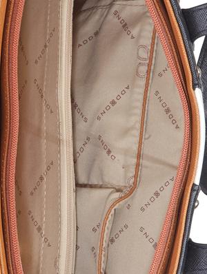 brown leatherette regular handbag - 14373237 - Standard Image - 3