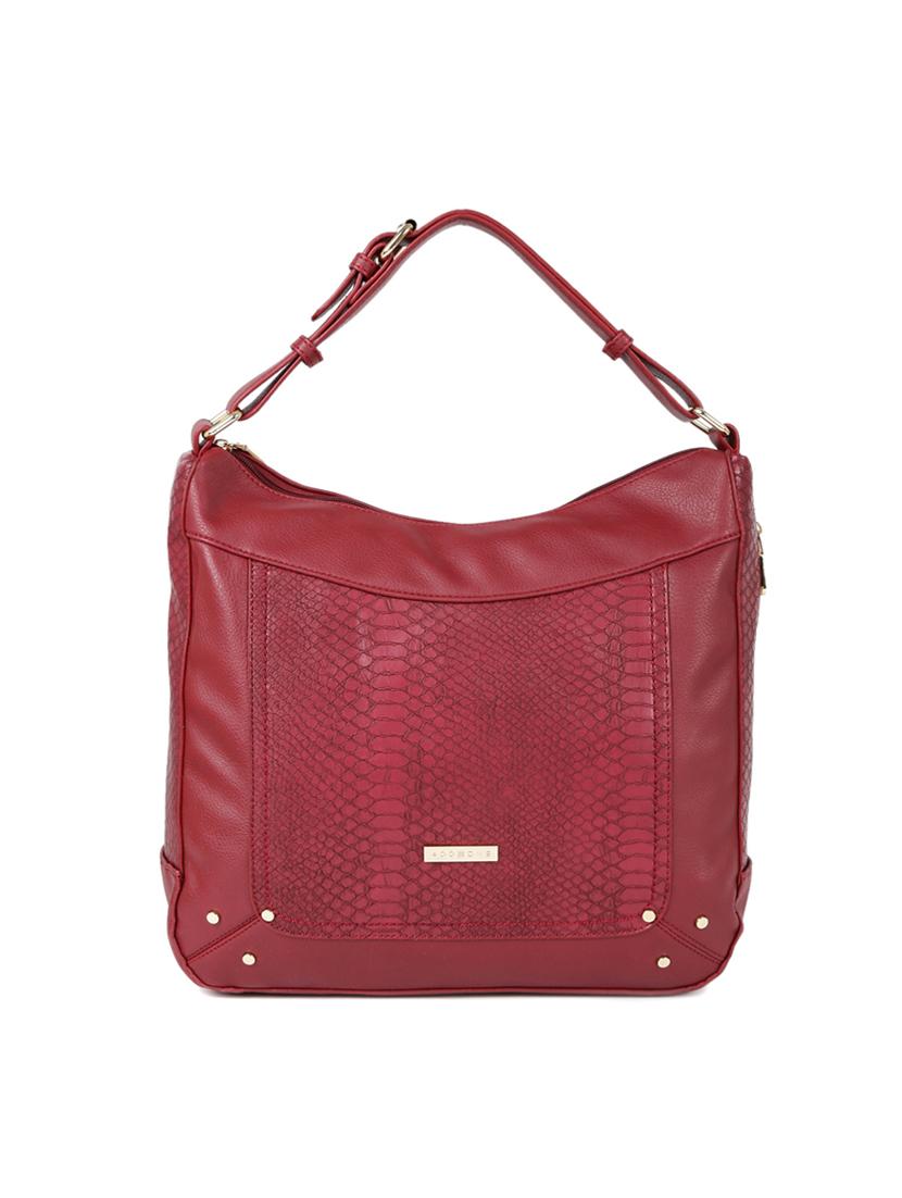 maroon leatherette hobo handbag - 14373272 - Zoom Image - 1