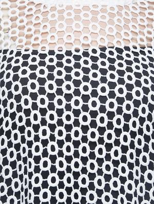white cotton perforated cape - 14374501 - Standard Image - 5