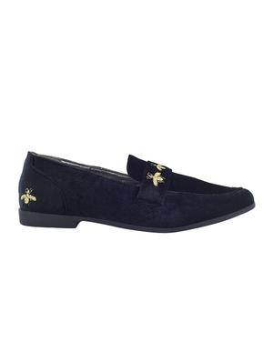 black leatherette slip on loafers - 14374997 - Standard Image - 2