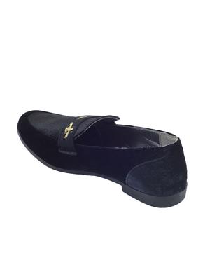 black leatherette slip on loafers - 14374997 - Standard Image - 3