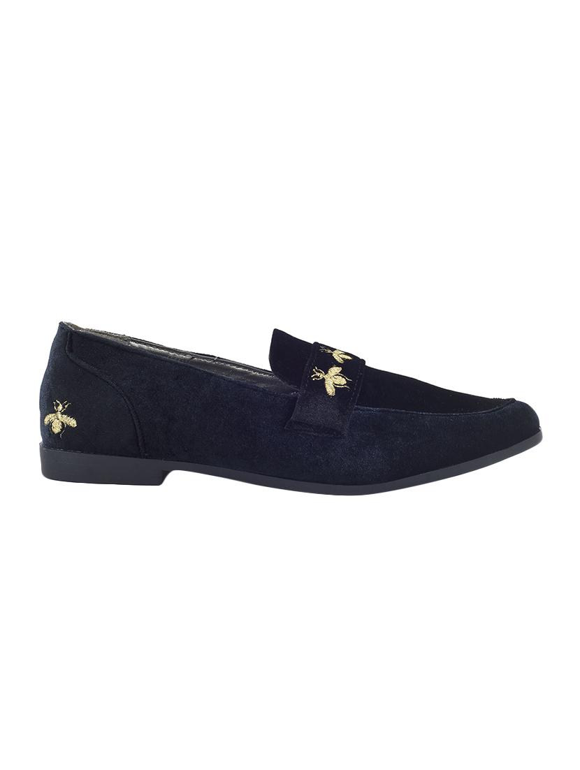 black leatherette slip on loafers - 14374997 - Zoom Image - 2