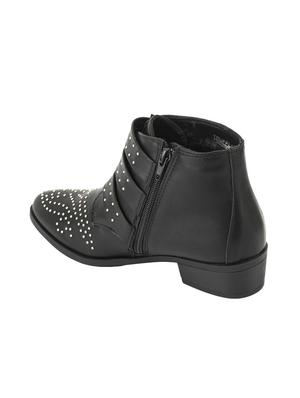 black synthetic ankle boot - 14375020 - Standard Image - 3