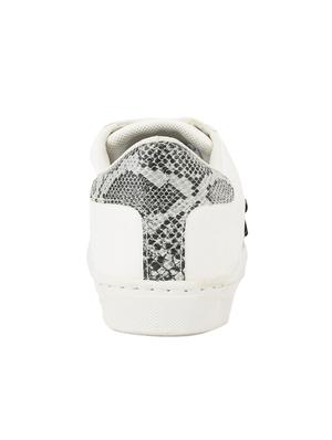 white faux leather laceup sneakers - 14375029 - Standard Image - 3