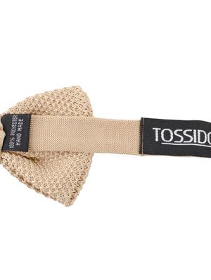 beige micro fibre bow tie - 14375070 - Standard Image - 3