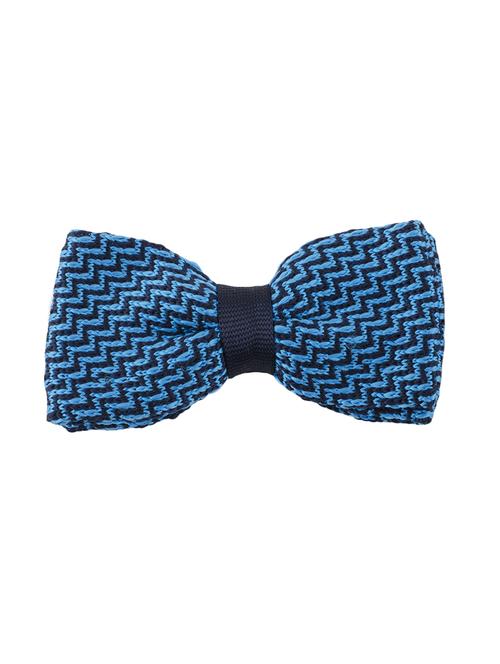 blue micro fibre bow tie - 14375075 - Standard Image - 1