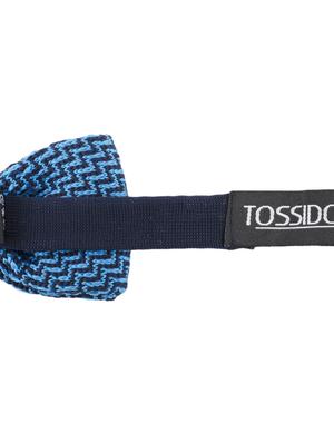 blue micro fibre bow tie - 14375075 - Standard Image - 3