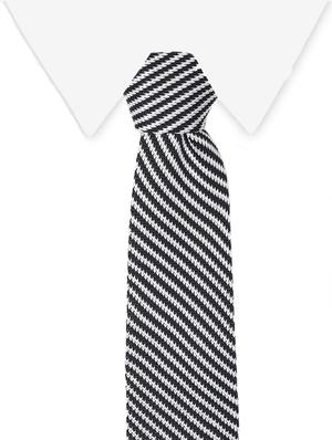 black micro fibre tie - 14375185 - Standard Image - 4