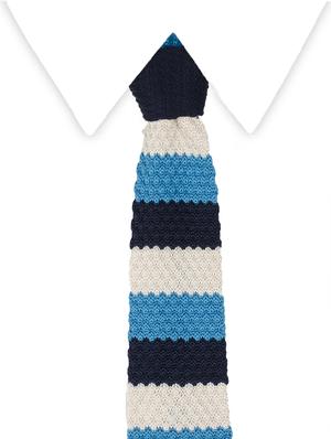 blue micro fibre tie - 14375197 - Standard Image - 4