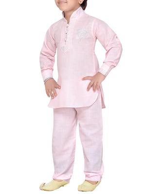 pink cotton kurta pyjama set - 14375305 - Standard Image - 2